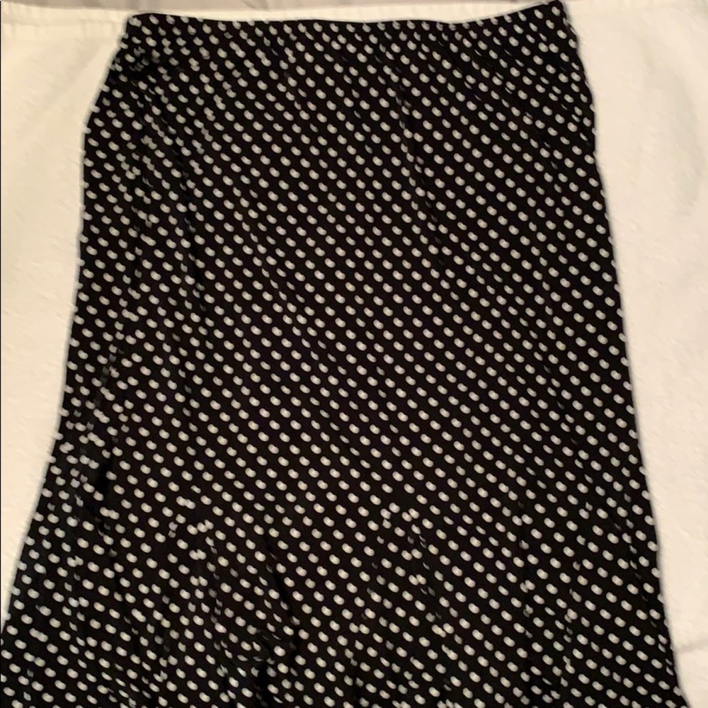Black and white polka dot skirt